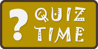Quiz time logo with question mark
